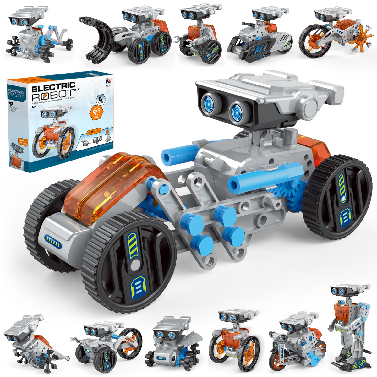 Science Toy - 12 in 1 科学実験ソーラーロボットおもちゃ DIY ビルディング動力学習ツール教育ロボット技術ガジェットキット