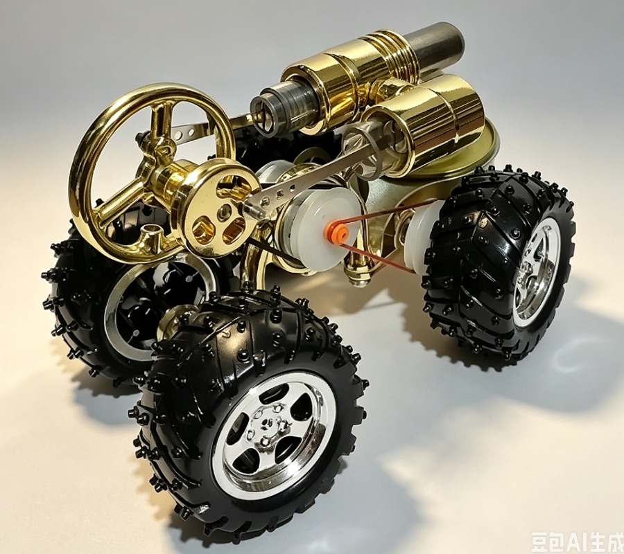 Science Toy - ミニ外部燃焼エンジンモデル、蒸気動力科学玩具、物理実験教育用ギフト