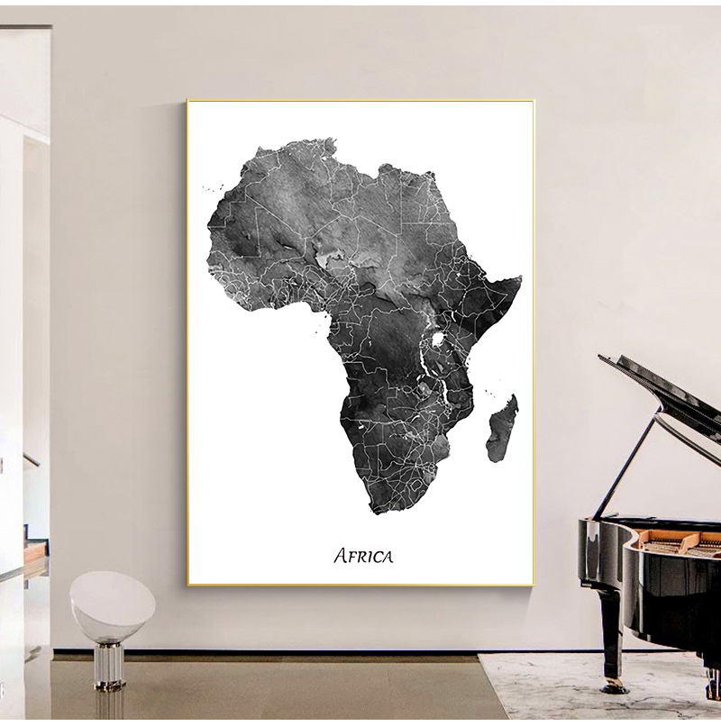 ポスターとプリントのアフリカの地図,旅行の壁画,キャンバス, - Star Map Poster のレビューと価格