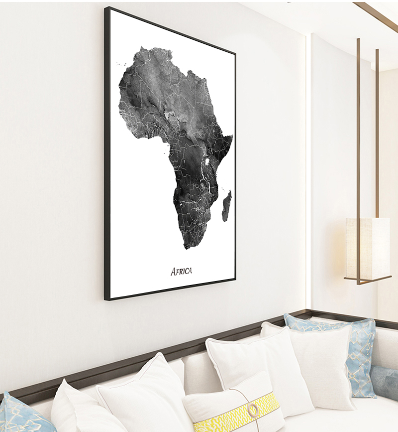 ポスターとプリントのアフリカの地図,旅行の壁画,キャンバス, - Star Map Poster のレビューと価格