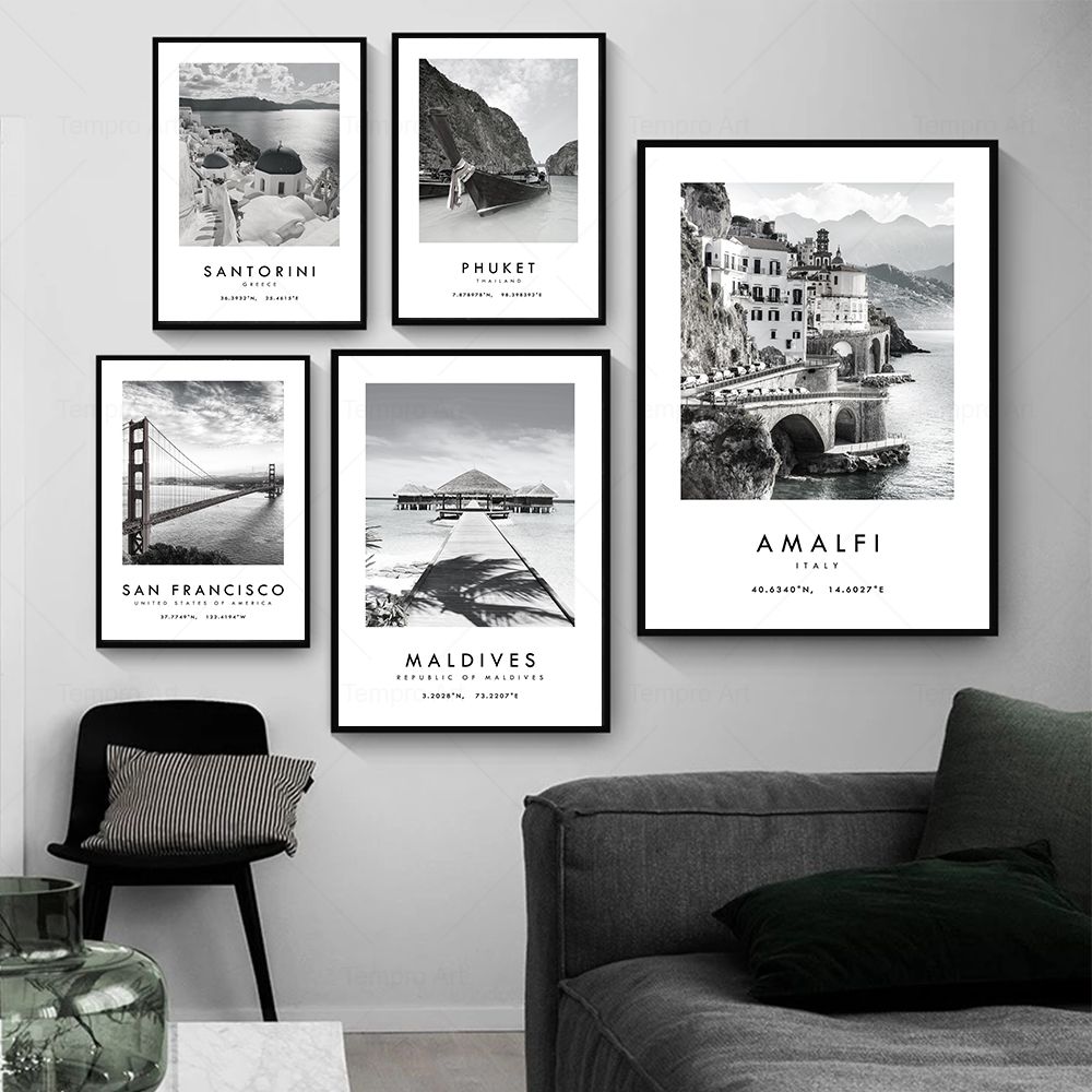 黒、白、都市旅行写真ポスターローマラスベガスキャンバス絵画世 - Star Map Poster のレビューと価格