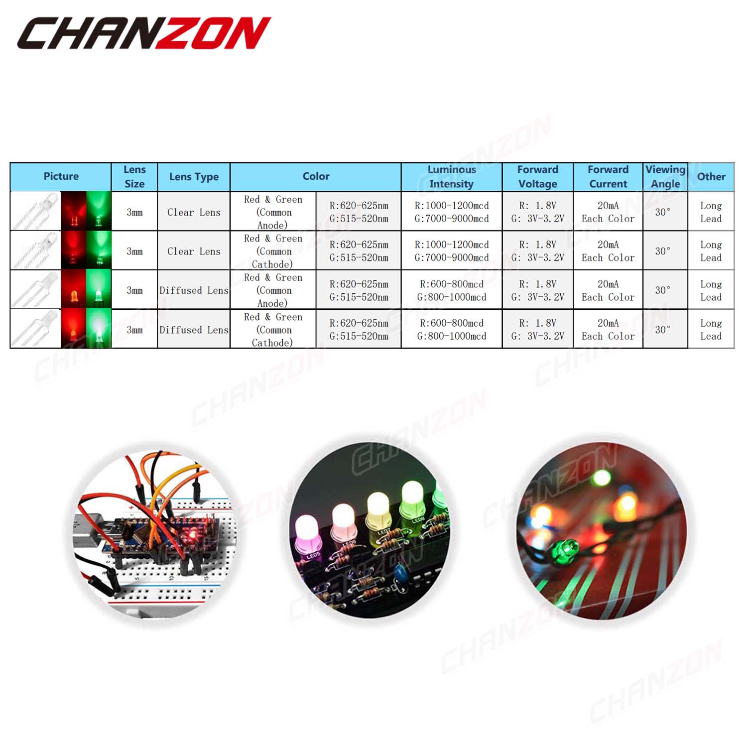 ビコロールライト,発光ダイオード,緑,赤,一般的な,3v,カ - Science And Hobby のレビューと価格