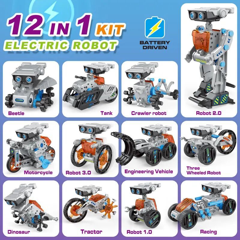 12 in 1 科学実験ソーラーロボットおもちゃ DIY ビ - Science Toy のレビューと価格