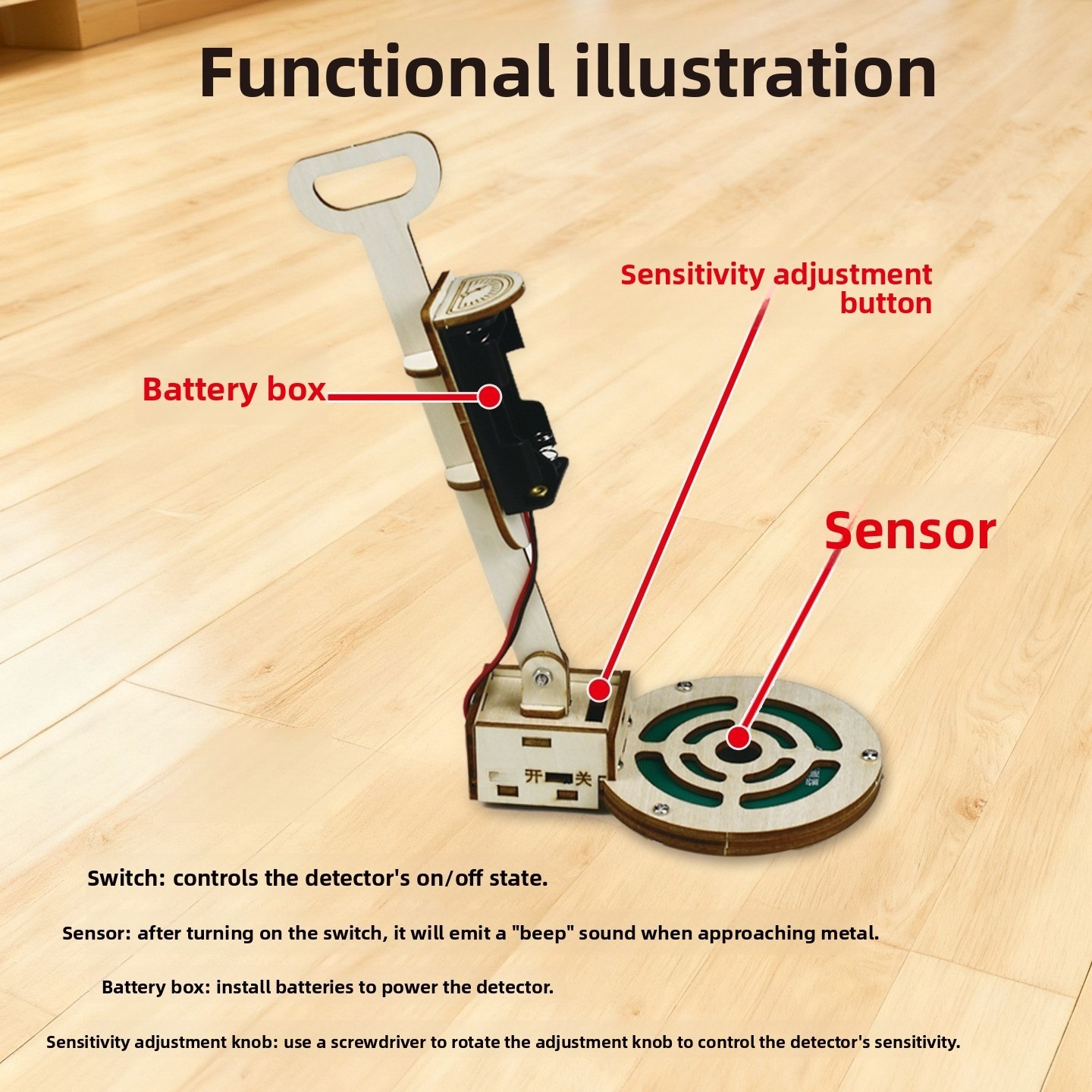DIY金属探知機組み立てキット 科学教育実験モデル 物理 S - Science Hobby Kit のレビューと価格