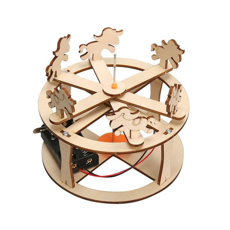 HUAHUA 自作メリーゴーランド教育玩具セット 3D木製パ - Science Toy のレビューと価格