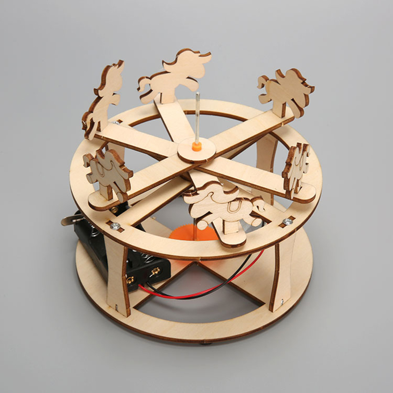 HUAHUA 自作メリーゴーランド教育玩具セット 3D木製パ - Science Toy のレビューと価格