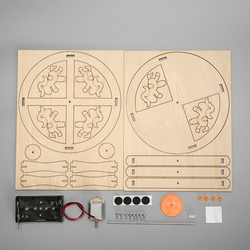 HUAHUA 自作メリーゴーランド教育玩具セット 3D木製パ - Science Toy のレビューと価格