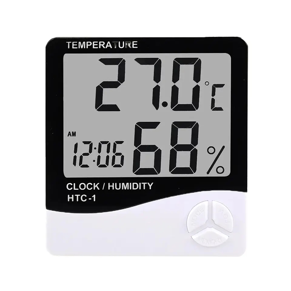 屋内用LCDデジタル温度計・湿度計 電子温度・湿度計センサー - Weather Station Indoor のレビューと価格