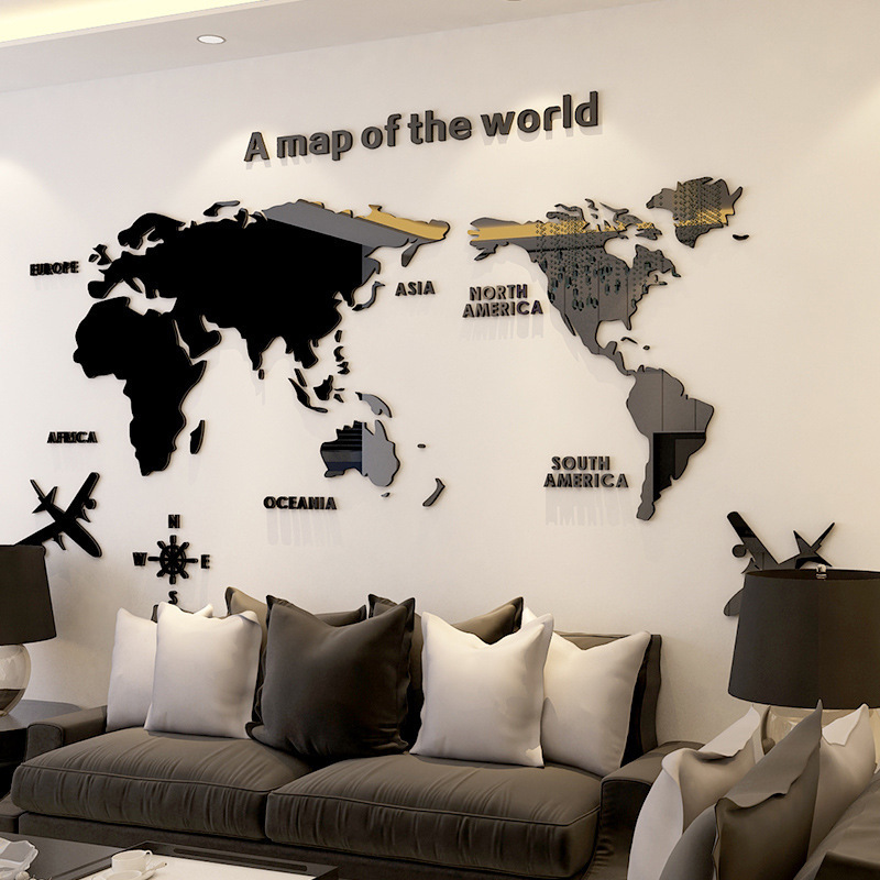 北欧の3Dアクリル世界地図,壁の装飾,オフィス,書斎,リビン - Star Map Poster のレビューと価格