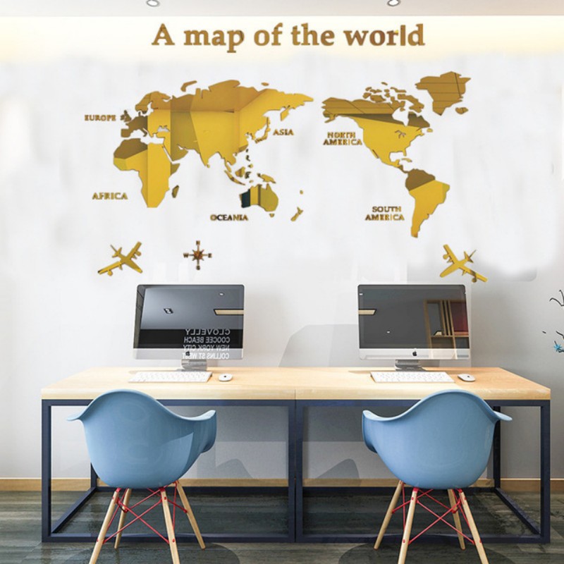 北欧の3Dアクリル世界地図,壁の装飾,オフィス,書斎,リビン - Star Map Poster のレビューと価格