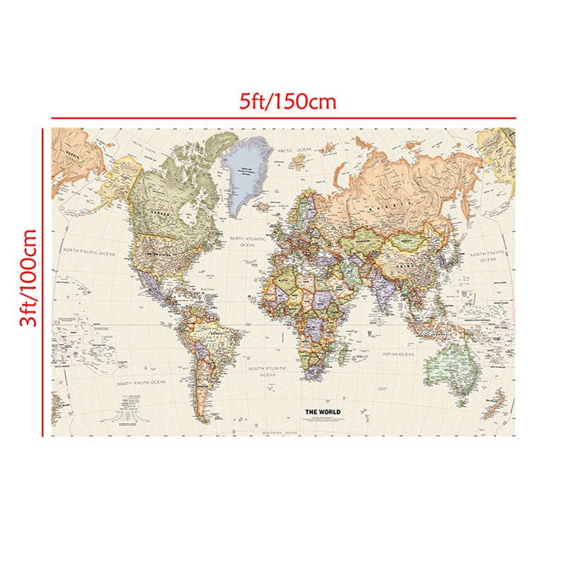ヴィンテージ壁掛けポスター世界地図英語不織布キャンバス絵画オ - Star Map Poster のレビューと価格