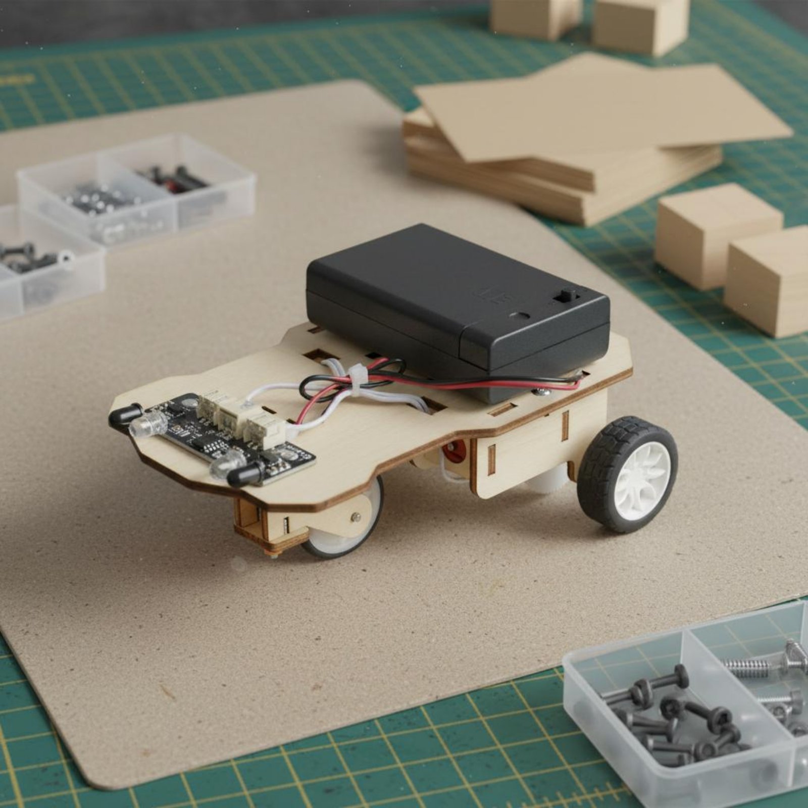 木製知能車両キット 科学技術教育 DIY追従型車両キット ロ - Science Kit のレビューと価格